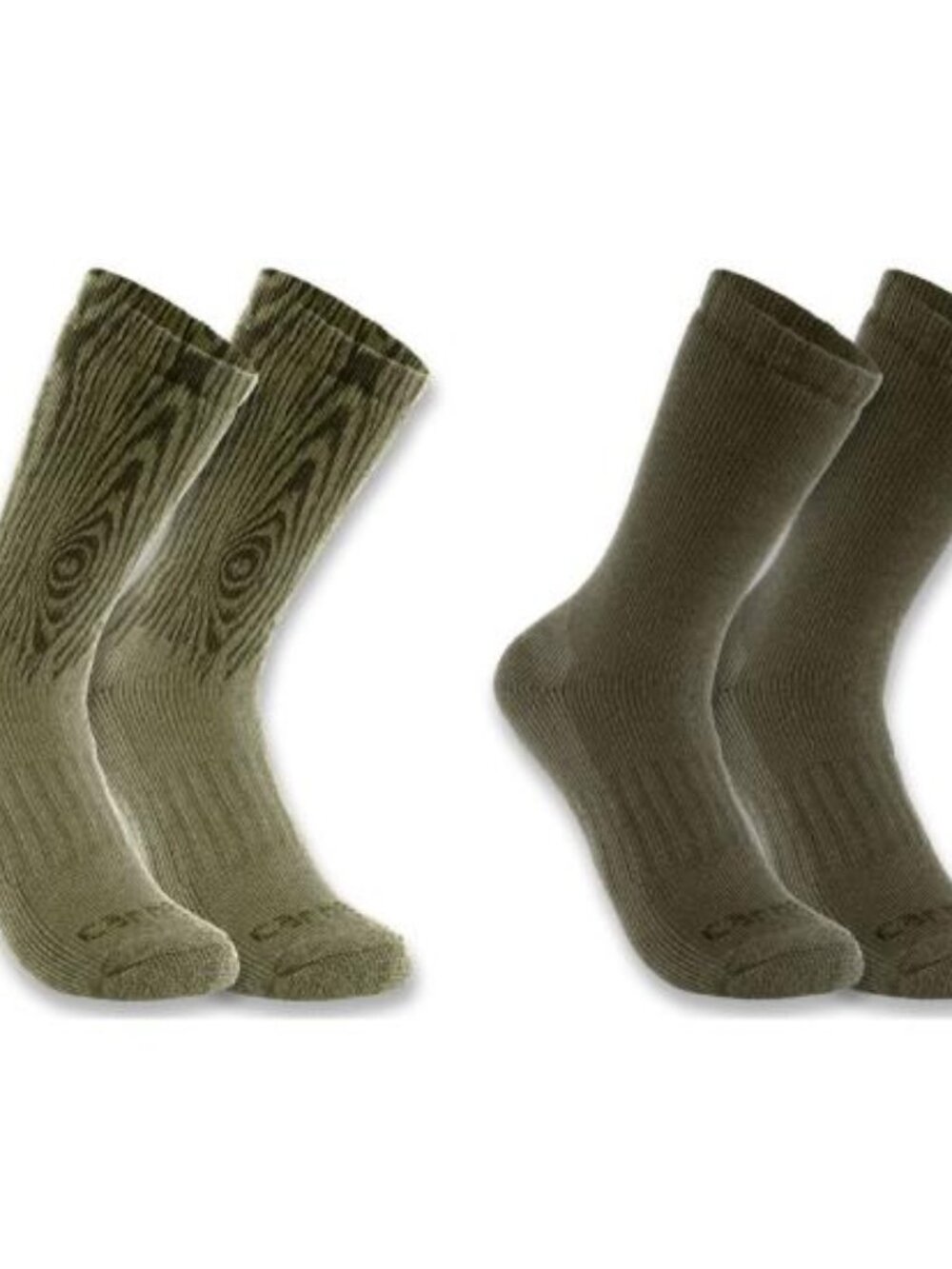 CARHARTT OUTDOOR WOOL BLEND WOODGRAIN CREW SOCKS 2 PACK SC9602M EXTRA LARGE NWT
